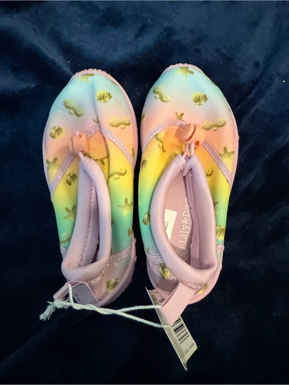 Kids' Pastel Mermaid Water Shoes Toddler size 9/10 New